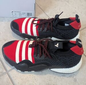 Adidas Trae Young 2 CNY Basketball Red White Blue Sneakers Men's Size 8 1/2 New